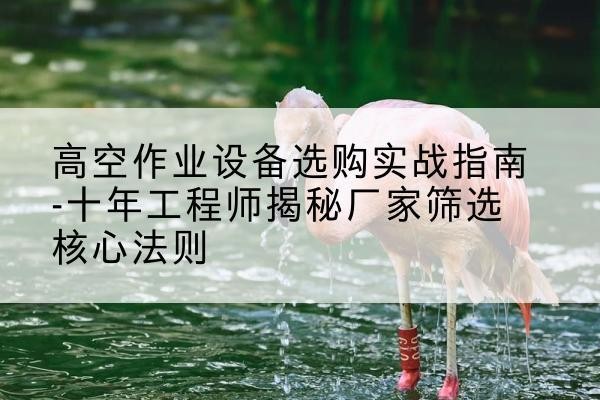 市北剪叉式升降机厂家-高空作业设备选购实战指南-十年工程师揭秘厂家筛选核心法则