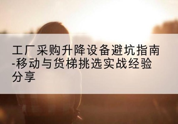市北移动式升降机怎么选-工厂采购升降设备避坑指南-移动与货梯挑选实战经验分享