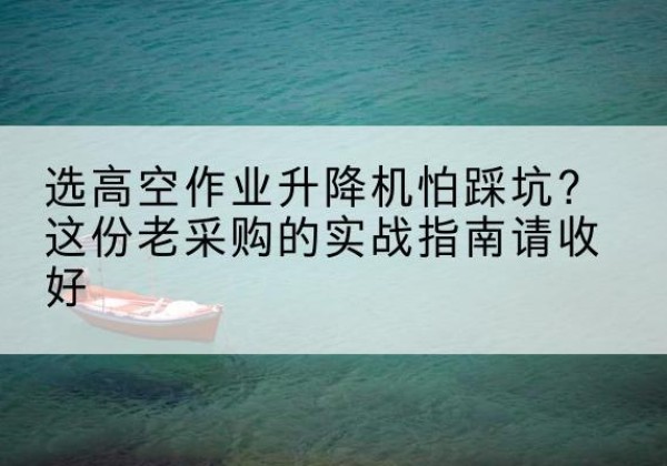 市北高空作业升降机厂家推荐-选高空作业升降机怕踩坑？这份老采购的实战指南请收好